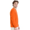 image:imageHanes Mens Essentials LongSleeve TShirt Crewneck Cotton TShirts for Men 2PackSafety Orange  4 Pack