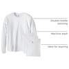 image:imageHanes Mens Essentials LongSleeve TShirt Crewneck Cotton TShirts for Men 2PackWhite  4 Pack