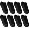 image:imageHanes Mens Max Cushion Low Cut Socks 6 8 and 12 Pair Pack White and BlackBlack With Gray Logo  8 Pack