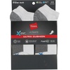 image:imageHanes Mens Max Cushion Low Cut Socks 6 8 and 12 Pair Pack White and BlackWhite  8 Pair Pack