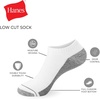 image:imageHanes Mens Max Cushion Low Cut Socks 6 8 and 12 Pair Pack White and BlackWhite With Gray Logo  8 Pack