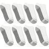 image:imageHanes Mens Max Cushion Low Cut Socks 6 8 and 12 Pair Pack White and BlackWhite With Gray Logo  8 Pack