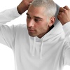 image:imageHanes Mens Originals Fleece Hoodie Garment Dyed Hooded Sweatshirt Unisex Fleece PulloverWhite
