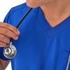 image:imageHanes Mens Scrubs Healthcare Top MoistureWicking Stretch Scrub Shirts for Men Odor ControlRoyal Blue