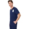 image:imageHanes Mens Scrubs Healthcare Top Scrub Shirt for Men MoistureWicking amp Odor Control One PocketAthletic Navy