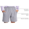 image:imageHanes Mens Shorts Essentials Short with Pockets Gym Shorts for Men Mens Athletic Shorts 75Light Steel