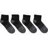 image:imageHanes Mens Socks Absolute Comfort Cushioned Moisturewicking Seamless Toe 4 Pack Ankle Crew and Heel Shield SocksBlack  Ankle