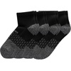 image:imageHanes Mens Socks Absolute Comfort Cushioned Moisturewicking Seamless Toe 4 Pack Ankle Crew and Heel Shield SocksBlack  Ankle