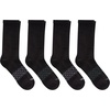 image:imageHanes Mens Socks Absolute Comfort Cushioned Moisturewicking Seamless Toe 4 Pack Ankle Crew and Heel Shield SocksBlack  Crew
