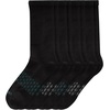 image:imageHanes Mens Socks Absolute Comfort Cushioned Moisturewicking Seamless Toe 4 Pack Ankle Crew and Heel Shield SocksBlack  Crew