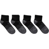 image:imageHanes Mens Socks Absolute Comfort Cushioned Moisturewicking Seamless Toe 4 Pack Ankle Crew and Heel Shield SocksBlackGray  Ankle