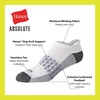 image:imageHanes Mens Socks Absolute Comfort Cushioned Moisturewicking Seamless Toe 4 Pack Ankle Crew and Heel Shield SocksBlackGray Foot  Heel Shield