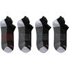 image:imageHanes Mens Socks Absolute Comfort Cushioned Moisturewicking Seamless Toe 4 Pack Ankle Crew and Heel Shield SocksBlackGray Foot  Heel Shield