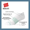 image:imageHanes Mens Socks Absolute Comfort Cushioned Moisturewicking Seamless Toe 4 Pack Ankle Crew and Heel Shield SocksBlueGray  Heel Shield