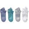 image:imageHanes Mens Socks Absolute Comfort Cushioned Moisturewicking Seamless Toe 4 Pack Ankle Crew and Heel Shield SocksBlueGray  Heel Shield