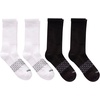 image:imageHanes Mens Socks Absolute Comfort Cushioned Moisturewicking Seamless Toe 4 Pack Ankle Crew and Heel Shield SocksWhite  Black  Crew
