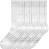 image:imageHanes Mens Socks Absolute Comfort Cushioned Moisturewicking Seamless Toe 4 Pack Ankle Crew and Heel Shield SocksWhite  Crew