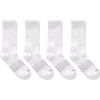 image:imageHanes Mens Socks Absolute Comfort Cushioned Moisturewicking Seamless Toe 4 Pack Ankle Crew and Heel Shield SocksWhite  Crew