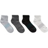 image:imageHanes Mens Socks Absolute Comfort Cushioned Moisturewicking Seamless Toe 4 Pack Ankle Crew and Heel Shield SocksWhite With Marl