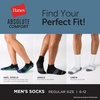 image:imageHanes Mens Socks Absolute Comfort Cushioned Moisturewicking Seamless Toe 4 Pack Ankle Crew and Heel Shield SocksWhiteBlackGray  Crew