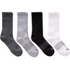 image:imageHanes Mens Socks Absolute Comfort Cushioned Moisturewicking Seamless Toe 4 Pack Ankle Crew and Heel Shield SocksWhiteBlackGray  Crew