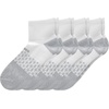 image:imageHanes Mens Socks Absolute Comfort Cushioned Moisturewicking Seamless Toe 4 Pack Ankle Crew and Heel Shield SocksWhiteGray  Ankle