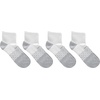 image:imageHanes Mens Socks Absolute Comfort Cushioned Moisturewicking Seamless Toe 4 Pack Ankle Crew and Heel Shield SocksWhiteGray  Ankle