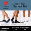 image:imageHanes Mens Socks Absolute Comfort Cushioned Moisturewicking Seamless Toe 4 Pack Ankle Crew and Heel Shield SocksWhiteGray Foot  Heel Shield