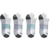 image:imageHanes Mens Socks Absolute Comfort Cushioned Moisturewicking Seamless Toe 4 Pack Ankle Crew and Heel Shield SocksWhiteGray Foot  Heel Shield