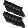 image:imageHanes Mens Socks Active Cool Xtemp Lightweight Moisturewicking Cushioned Ankle Crew and No Show 12 and 14 Pair PacksBlack  Ankle 12 Pair