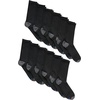 image:imageHanes Mens Socks Active Cool Xtemp Lightweight Moisturewicking Cushioned Ankle Crew and No Show 12 and 14 Pair PacksBlack  Crew 12 Pair