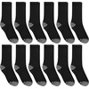 image:imageHanes Mens Socks Active Cool Xtemp Lightweight Moisturewicking Cushioned Ankle Crew and No Show 12 and 14 Pair PacksBlack  Crew 14 Pair