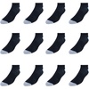 image:imageHanes Mens Socks Active Cool Xtemp Lightweight Moisturewicking Cushioned Ankle Crew and No Show 12 and 14 Pair PacksBlack  Low Cut 12 Pair
