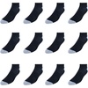 image:imageHanes Mens Socks Active Cool Xtemp Lightweight Moisturewicking Cushioned Ankle Crew and No Show 12 and 14 Pair PacksBlack  Low Cut 12 Pair
