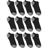 image:imageHanes Mens Socks Active Cool Xtemp Lightweight Moisturewicking Cushioned Ankle Crew and No Show 12 and 14 Pair PacksBlack  No Show 12 Pair