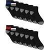 image:imageHanes Mens Socks Active Cool Xtemp Lightweight Moisturewicking Cushioned Ankle Crew and No Show 12 and 14 Pair PacksBlack Stripe  Ankle 14 Pair