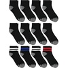 image:imageHanes Mens Socks Active Cool Xtemp Lightweight Moisturewicking Cushioned Ankle Crew and No Show 12 and 14 Pair PacksBlack Stripe  Ankle 14 Pair