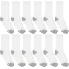 image:imageHanes Mens Socks Active Cool Xtemp Lightweight Moisturewicking Cushioned Ankle Crew and No Show 12 and 14 Pair PacksWhite  Crew 14 Pair
