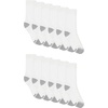 image:imageHanes Mens Socks Active Cool Xtemp Lightweight Moisturewicking Cushioned Ankle Crew and No Show 12 and 14 Pair PacksWhite  Crew 14 Pair