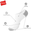 image:imageHanes Mens Socks Active Cool Xtemp Lightweight Moisturewicking Cushioned Ankle Crew and No Show 12 and 14 Pair PacksWhite  No Show 12 Pair