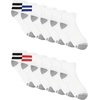 image:imageHanes Mens Socks Active Cool Xtemp Lightweight Moisturewicking Cushioned Ankle Crew and No Show 12 and 14 Pair PacksWhite Stripe  Ankle 14 Pair