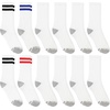 image:imageHanes Mens Socks Active Cool Xtemp Lightweight Moisturewicking Cushioned Ankle Crew and No Show 12 and 14 Pair PacksWhite Stripe  Crew 14 Pair