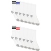 image:imageHanes Mens Socks Active Cool Xtemp Lightweight Moisturewicking Cushioned Ankle Crew and No Show 12 and 14 Pair PacksWhite Stripe  Crew 14 Pair