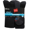 image:imageHanes Mens Socks Xtemp Cushioned Low Cut Socks 12 amp 14 Pair PacksBlack  Crew 12 Pair