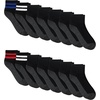 image:imageHanes Mens Socks Xtemp Cushioned Low Cut Socks 12 amp 14 Pair PacksBlack Stripe  Ankle 14 Pair