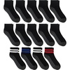 image:imageHanes Mens Socks Xtemp Cushioned Low Cut Socks 12 amp 14 Pair PacksBlack Stripe  Ankle 14 Pair