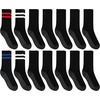 image:imageHanes Mens Socks Xtemp Cushioned Low Cut Socks 12 amp 14 Pair PacksBlack Stripe  Crew 14 Pair