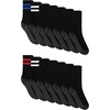 image:imageHanes Mens Socks Xtemp Cushioned Low Cut Socks 12 amp 14 Pair PacksBlack Stripe  Crew 14 Pair