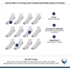 image:imageHanes Mens Socks Xtemp Cushioned Low Cut Socks 12 amp 14 Pair PacksWhite  Ankle 12 Pair