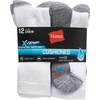 image:imageHanes Mens Socks Xtemp Cushioned Low Cut Socks 12 amp 14 Pair PacksWhite  Crew 12 Pair